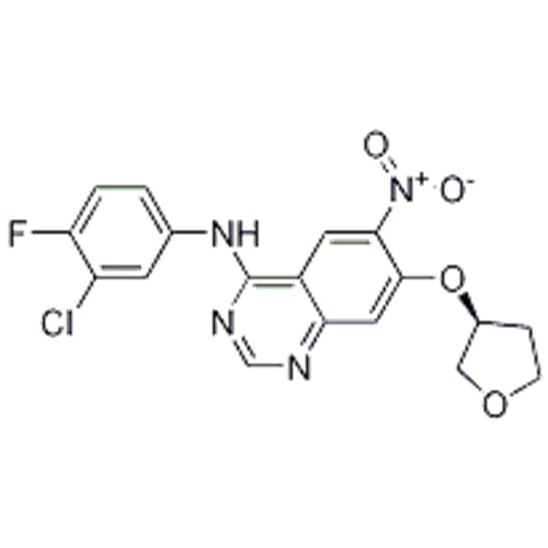 4-क्विनाज़ोलिनामीन, N- (3-क्लोरो-4-फ्लोरोफिनाइल) -6-नाइट्रो -7 - [[(3S) -tetrahydro-3-furanyl] ऑक्सी] - CAS 314771-88-5