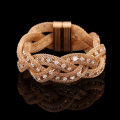 Bracelete de cristal Stardust magnético Wrap pulseira de malha de nylon
