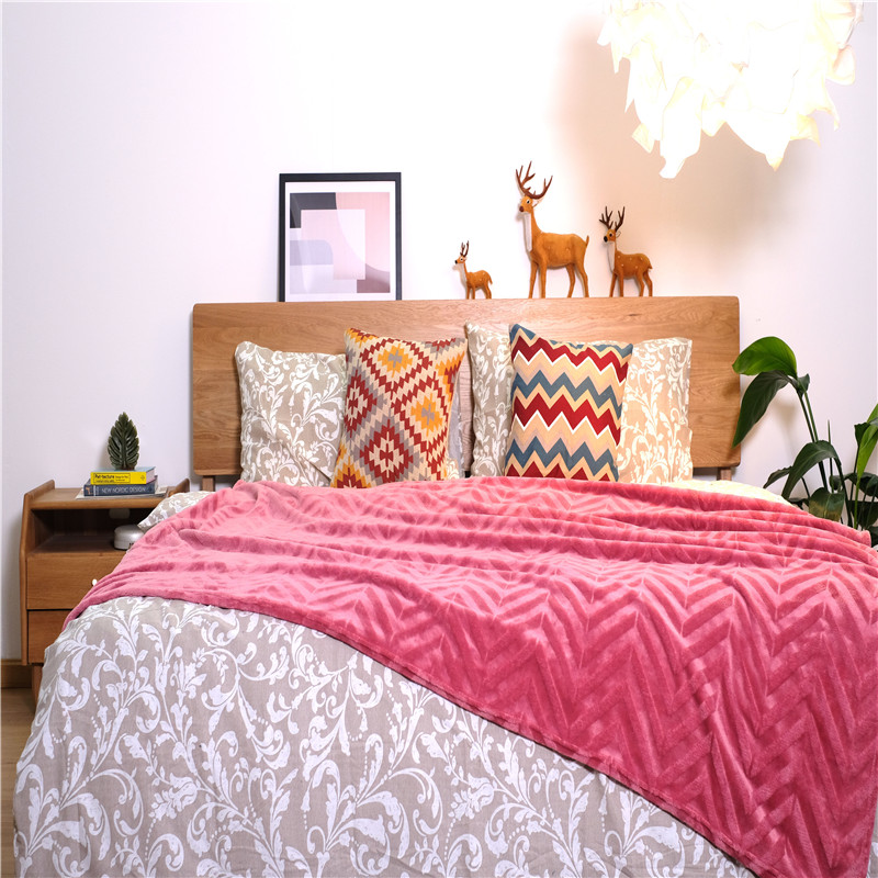 Knitted Coral Blanket