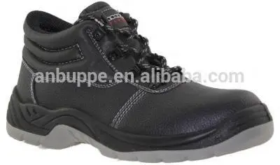 Work boots with steel toe cap