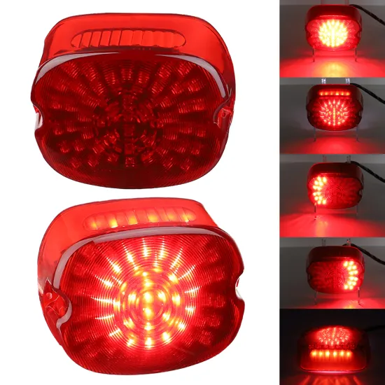 RED LED Brake Turn Signal License Plate Light for Harley-Davidson Motorcycles