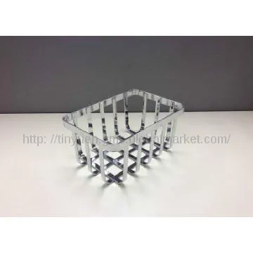 CHROME PLATEDE RECTANGULAR BREAD BASKET - S