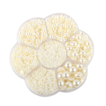 ABS HIUP ROULD PLASH PARLL Whatstone perle in varie dimensioni (2 mm, 3 mm, 4 mm, 5 mm, 6 mm, 8 mm, 10 mm) - 7 GRUNGS COLLECCAZIONE