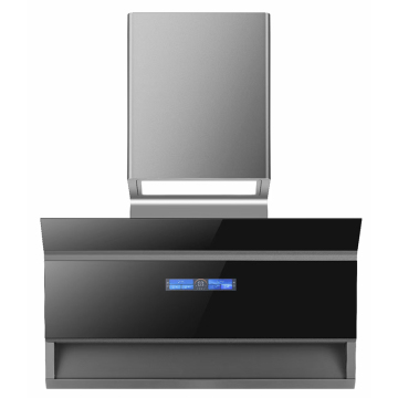 900mm Wall-Mounted Kitchen Chimney with Copper Motor and Black Tempered Glass - 2 LED Lights Range Hood