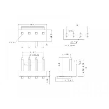 VH3.96mm 90°Wafer Connector Series AW3961RP-NP