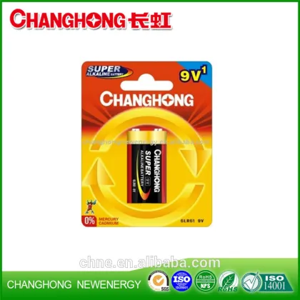 Alkaline 9V battery 6LR61 Dry Battery Changhong