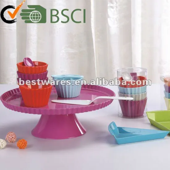 Plastic cake stands ,melamine wedding cake stand from china