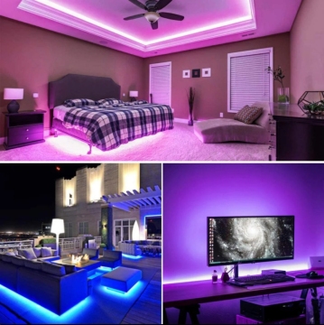 Holiday Light App: WiFi 5V Flexible SMD 5050 RGB LED Smart Home Light Strip with Music Control