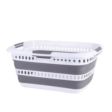 Foldable 45L PP Plastic Laundry Basket for Dirty Clothes