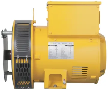 Yellow Three Phase 4 Pole Synchronous Generator