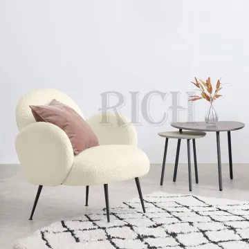 Modern Faux Shearling Sheepskin Armchair