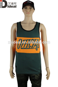 Men's cutom fashion 100%cotton camouflage tank top