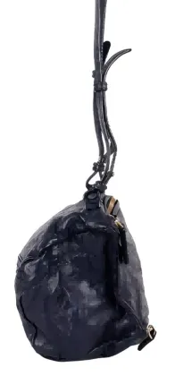 Deep Sea Blue Distressed Multi-Pocket Handbag