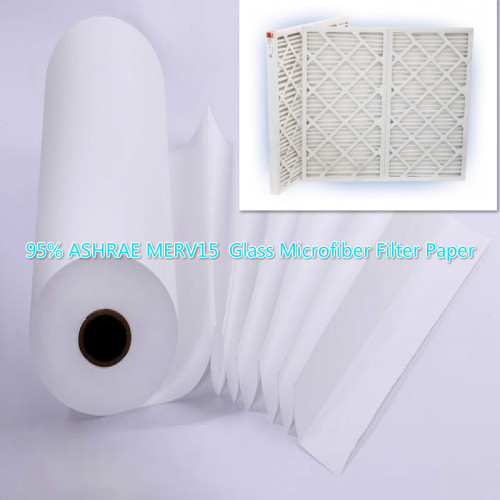 95% ASHRAE MERV15 Glass Paper Filter Microfiber