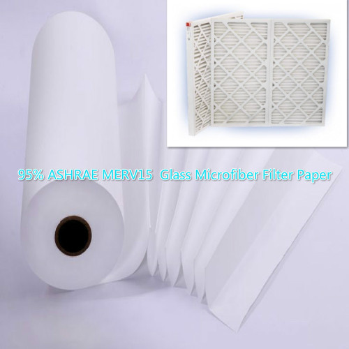 95% ASHRAE MERV15 Glas Mikrofiber Filterpapper