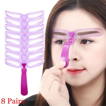 8 pcs New Eyebrow Stencil Grooming Template Kit Supplies Eyebrows Shaper Model Makeup Styling Tool