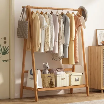 Non-Solid Wood Clothes Rack for Bedroom and Hotel Drying Storage
