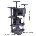 Eco-Friendly Cat Lounge Tree Tower Wooden Indoor Scratcher Multi Level Climbing Condo Comfortable Hammock Rest Christmas