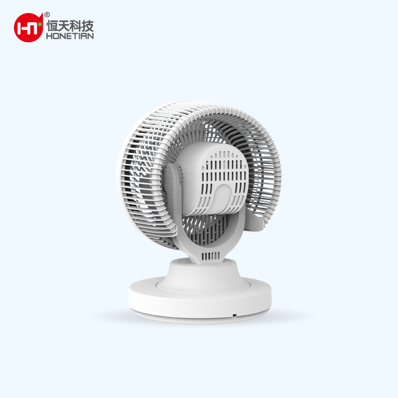 HONETIAN spiral grill auto oscillation left and right 3 speeds 8 inches AC circulator table custom colors indoor plastics fan