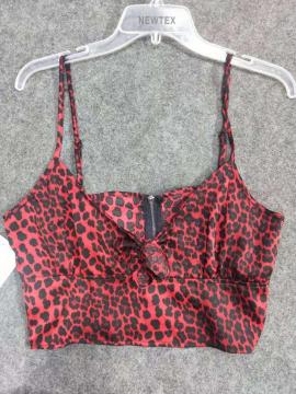 Ladies Smocking Leopard Print Top