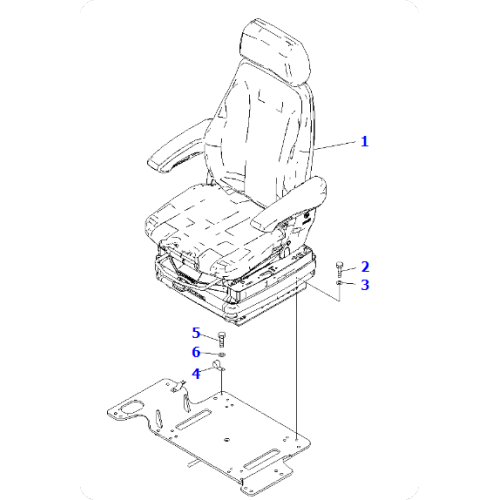 Excavator PC2000-8 seat assembly 21T-57-31112