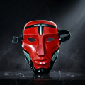 Máscara facial completa de robô futurista vermelho