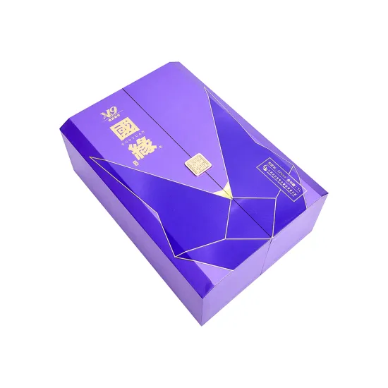 Double Door Purple Packaging Boxes