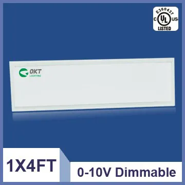 US market OKT UL DLC Listed 1X4FT 40W Dimmable recessed led flat panel