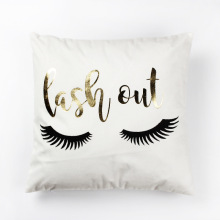 Canvas Eyelash Cushion Covers High performance Gold Stamping Cushion Cover Manufactory