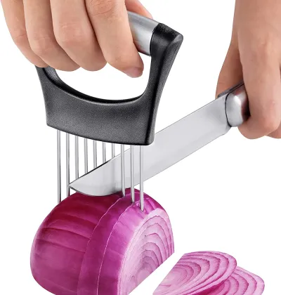 Stainless Steel Slicing Onion Cutter for Onions, Avocados, and Eggs