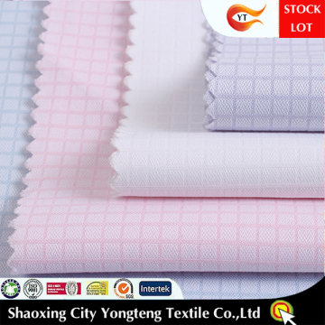 stock lot high poly cotton dobby stripe fabric for office shirt in china
