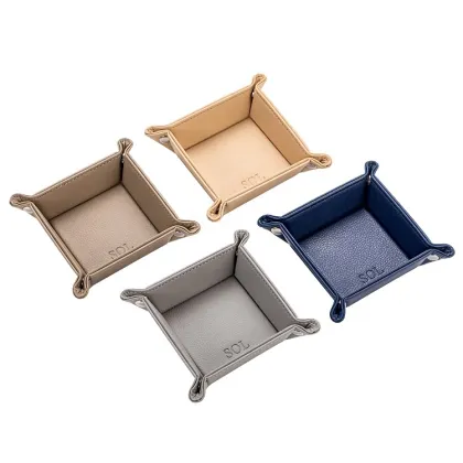 Premium PU Leather Jewelry Storage Trays for Home Decoration