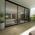 Dukungan Desain Grafis Slim Double Glazed Sliding Doors