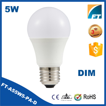 FT-A55W5-PA-D 5W E27 AC100-240V Dimmable LED BULB