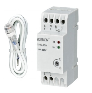 High-Quality Light Sensor Relay (THC-109) for Street Lights: 16A, Compatible with 220-240Vac & Photo-Electric Photocell