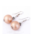 2017 Boucles d&#39;oreilles en perle rose clair mat