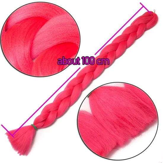 10 Piece Braiding Hair one piece Long Synthetic Heat Fiber braid 165g/piece pure color crochet Jumbo Braid Hair Extensions