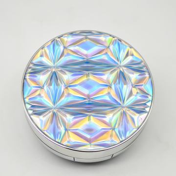 57mm Godet Tin Luxury Private Label Pressed Powder Compact with LED Light
