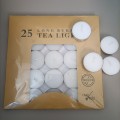 25pcs Paper Box Unscented Wax 12g Tealight Candle
