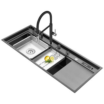 Thickened Stainless Steel Single Bowl Kitchen Sink with Nano Black Finish - Bestseller in Large Kitchen Sinks