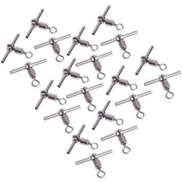 20Pcs T-shape Fishing Swivel Fish Barrel Cross-line Brass Head Fishing Tackle