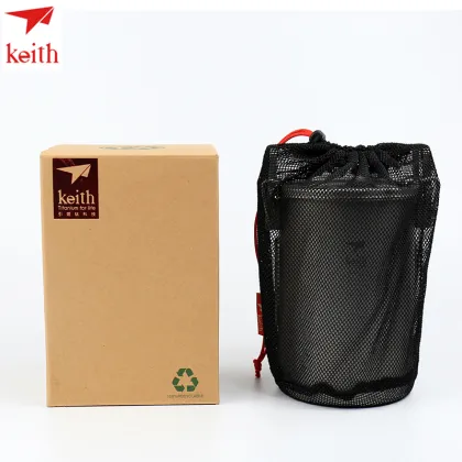 Keith Titanium Cutlery Portable Sauce Pot 900ml Camping Hiking Picnic Cooking Cookware Set Rice Cooker Ti6300 Drop Shipping