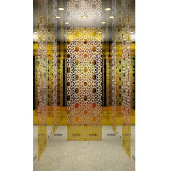 Elevator cabin, marble platform