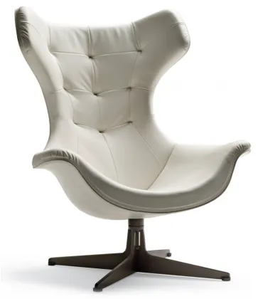 Contemporary swivel armchair REGINA II chair