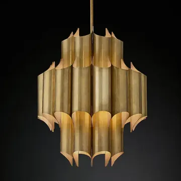 Modern Silver and Gold Pendant Chandelier