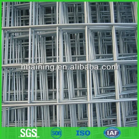 Welded wire mesh for concrete reinforcement sizes