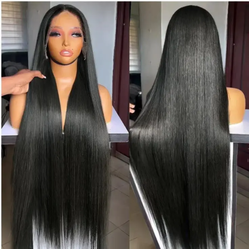13x4 HD Transparent Lace Frontal Bob Wig Straight Super Double Drawn Human Brazilian Hair Wig PrePlucked Natural Hairline