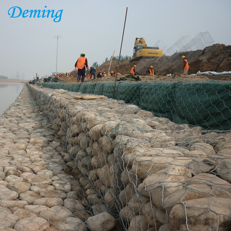 Pvc Coated Galfan Hexagonal Wire Mesh Gabion Box