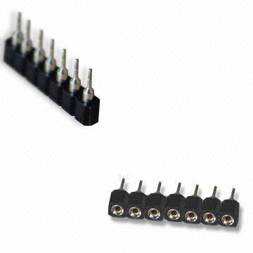 IC Socket with 2.54mm Pitch, Thermoplastic Insulator and 20mΩ/minute Contact Resistance