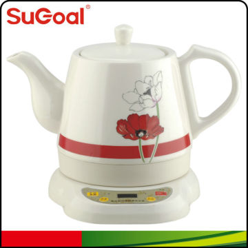 Porcelain Electric Kettle for kitchen appliance with elegant flower printed